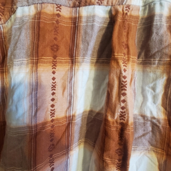 ARIAT REAL XXL. LONG SLEEVE. BUTTON UP PEACHY. CREAM BROWN. SHIRT RELAXED FIT - Picture 7 of 7